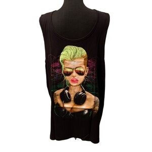 SFYNX "BassJunkie" Men's Rave Tank Top XL NWT Glow in Dark